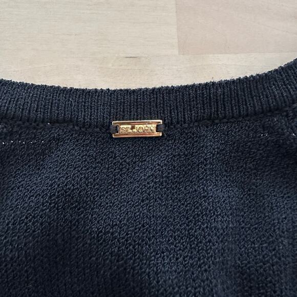 St John Sweater Womens P Santana Knit Button Front Cardigan Old Money Minimalist - Picture 7 of 9